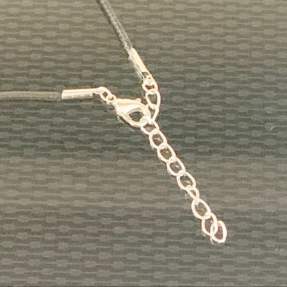 Handblown Glass Orange Flower Heart Pendant - Picture 3 of 5